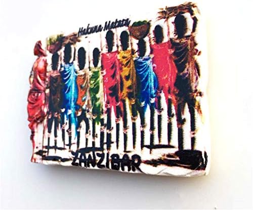 Zanzibar Tanzânia ímã de geladeira 3d resina artesanal artesanal Turista Travel City Colete coleção de geladeira adesivo de