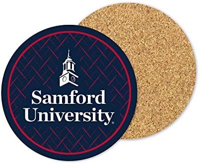 Samford University Hardboard com montanhas -russas de bebidas de suporte de cortiça