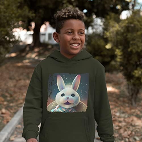 Bunny Graphic Kids 'Sponge Fleece Hoodie - Hoodie Kids Printed - Hoodie gráfico para crianças