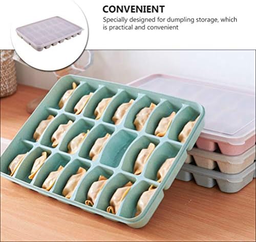 Caixa de armazenamento de ovos de cabilock Recipientes de armazenamento de alimentos com tampa de trigo 21 Grades Grades Organizador de bolinho de bolas de massa Caixa de manutenção fresca para geladeira de cozinha 32.3x24.7x3.5cm Caixa de armazenamento de ovo em cores aleatórias