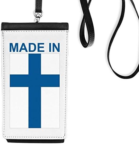 Feed in Finlândia Country Love Phone Cartê Polsa de bolsa móvel preta para celular Bolsa preta