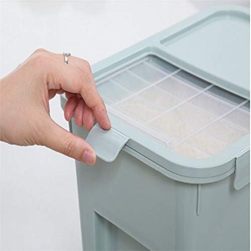 N / C 4 peças seladas Rice fresco balde com fivela de vedação e 2 polias de design de push-lid, caixa de armazenamento doméstico, adequado para farinha