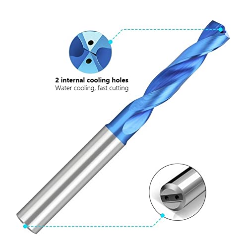 Broca bit 3d bits de carboneto de 3-12mm de refrigeração interna broca de torção espiral bit bit de revestimento azul furo para