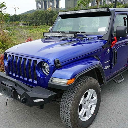 KMFCDAE para Jeep Jl Hood Montagem de barra de luz de luz de 32 polegadas Bracket de montagem de luz LED FIX para Jeep Wrangler