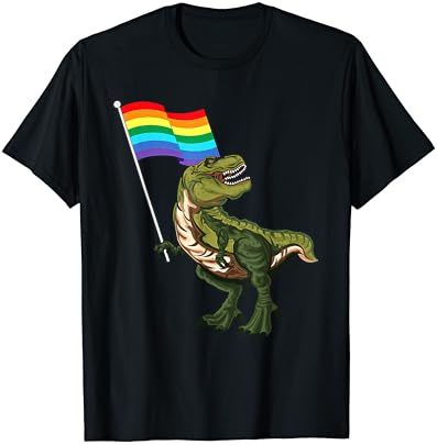 Dinosauro Orgulho LGBT Gay Lesbian Transgender Trans Nonbinary T-Shirt