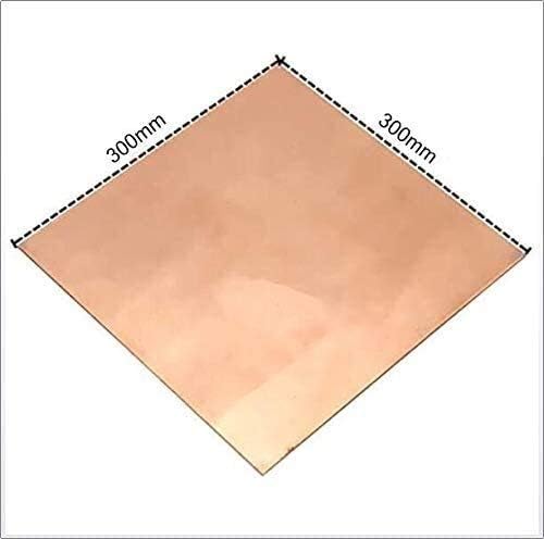 Placa de folha de metal de cobre pura de Yiwango 4 mmx 300 x 300 mm Placa de metal de cobre cortada folha de cobre puro