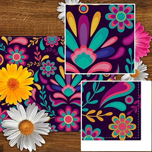 Rainlem Linen Cinco de Mayo Table Runner México Fiesta Viva México Dia De Los Muertos Sala de jantar Decoração de mesa de cozinha