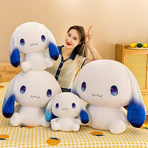 XIYUAN 15,7 PLUSHIES BONITOS DOG ANIMAIS ANIMOS DE EAR GRANDO COLO BRANCO DOG PLUSH Toy Byled Animal Abraço Criança Criança Presente de aniversário de Natal