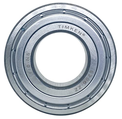 Timken 6206-2Z 2Pack rolamentos de vedação de metal duplo 30x62x16mm, desempenho pré-lubrificado e estável e mancais