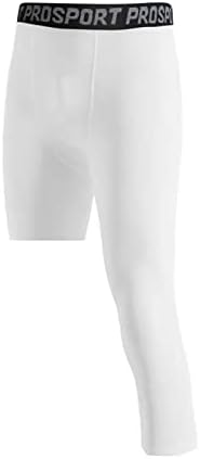 Calças de compressão masculina Blaward 1 ou 2 Pacote de basquete Athletic 3/4 de uma perna compressão Capri Tights Base Legging de camada