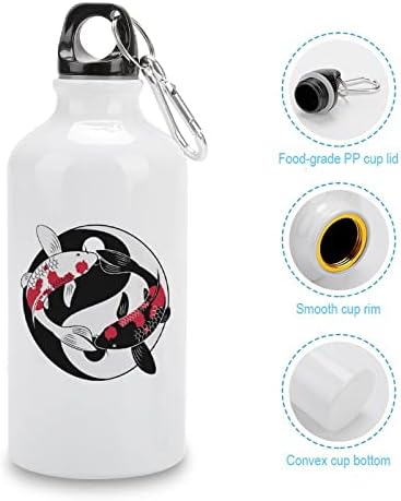 Koifish Yinyang Vacuum Isoled Aluminum Water Bottle Bike Bike Water Garrafs com tampa de torção