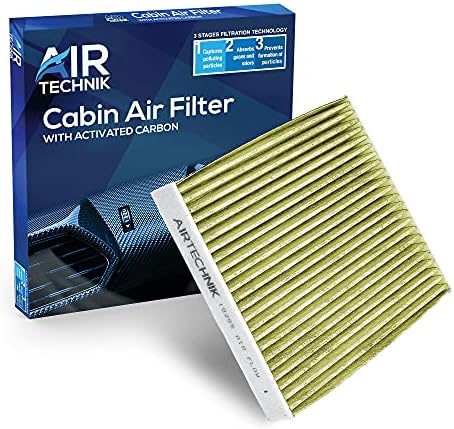 Airtechnik CF10285 PM2.5 Filtro de ar da cabine com carbono ativado | Fits Select Jaguar, Land Rover, Pontiac, Scion, Subaru,