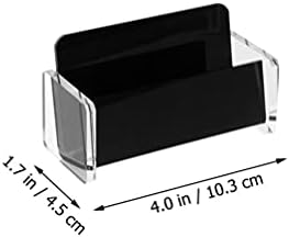 Toyvian Desktop Stand Desktop Stand 2pcs acrílico portador de negócios Office Business Exibir racks para escritório de escritório Organizador Organizador de material de escritório Organizador