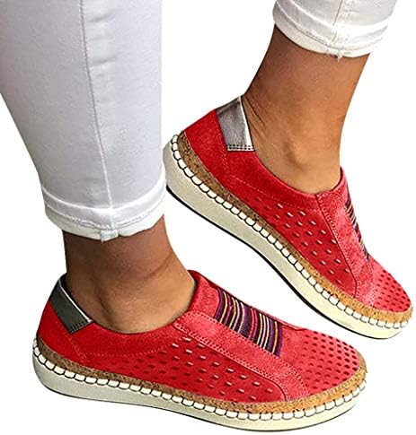 Tênis para mulheres, deslize em telas respiráveis ​​tênis confortam com melhor moda de moda moderna sapatos de caminhada suaves