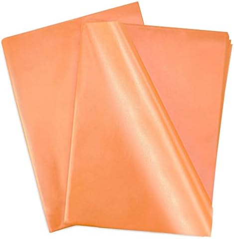 MR Five Metallic Orange Tissue Papel Bulk, 20 x 28, papel de seda de lenços laranja para sacolas de presente, papel de embrulho de presente laranja para o Halloween Autumn Ação