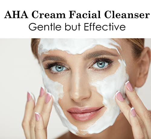 Essencialmente Kates Aha Cream Facial Cleanser Esfoliador Removedor de maquiagem de rosto