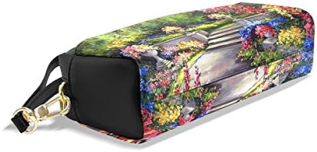 Bolsa de pintura de jardim floral unicey case feminina maquiagem pu de couro de couro bolsas cosméticas para crianças escolar portátil