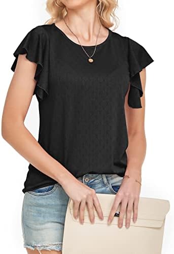 Tops de verão femininos bagunçam camisas de manga curta camisetas no pescoço redondo camisetas para mulheres