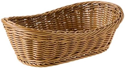 WSZJJ Oval Wicker Pão Cesto de Pão, Cesta de Armazenamento para Alimentos Fruta Cosmética Combatão e Banheiro