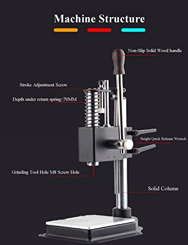 WinB Leather Hole Puncher Máquina de perfuração manual Manual Pressione Ferramentas de perfuração do perfurador para orifícios de perfuração de artesanato de couro DIY