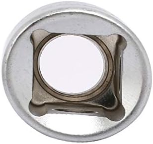 Novo Lon0167 de 1/2 polegada de acionamento de 12 mm 12 mm 12 pontos de impacto de impacto Silver Tone 2pcs (acionamento quadrado