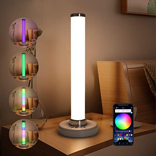 Afirst RGB Tabela Lamp de mesa moderna de mesa de cabeceira moderna ao lado de luzes LED brancas quentes e inteligentes com carregamento