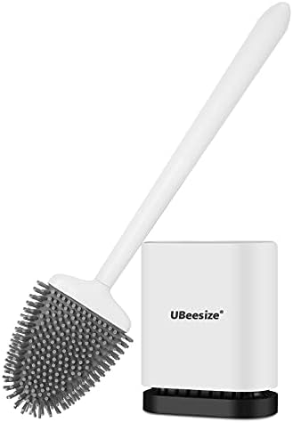 Brush ubeesize com cabeça de escova flexível e cerdas de silicone, suporte rápido para secagem para banheiro, tamanho compacto,