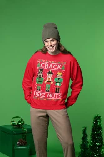 Wild Bobby Crack Deez Nuts Meme Meme Feia Christmas Sweater Unisex Crewneck Sweetshirt gráfico