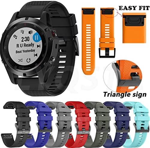 Kappde nova alça de substituição de silicone inteligente para Garmin Fenix ​​6 6s 6x Pro 5 5x mais 3 3 hr 935 mk Redação rápida