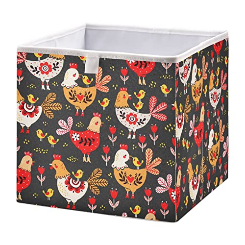Galo as galinhas de cubo de cubo de animais de animais caixas de armazenamento de armazenamento de cubos de armazenamento cesta
