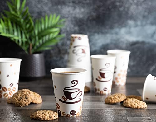 Plasticpro 10 oz 50 Count Paper Cups Hot Cups Dispositable Coffee Cups Coffee Design 50 contagem