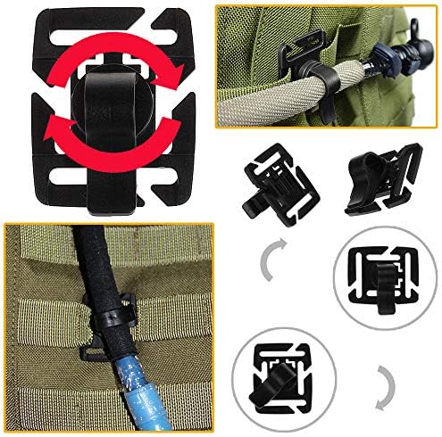 Ironseals Tactical Outdoor 360 ° CLIPES DE HIDRAÇÃO DE ÁGUA ROTATÍVEL DE ÁGUA GONO MOLLE MOLLE