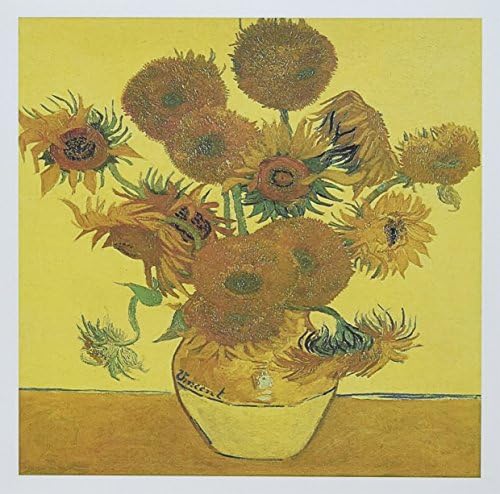 Vaso com quinze girassóis de Vincent van Gogh - cartão de felicitações, 6 x 6 polegadas, solteiro