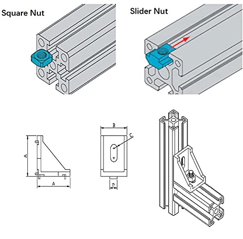 Mssoomm 2 pacote 1540 Comprimento do perfil de extrusão de alumínio 45,67 polegadas / 1160 mm Silver, 15 x 40mm 15 Série T Tipo t-slot t-slot European Standard Extrusions Perfis Linear Linear Guide Frame para CNC