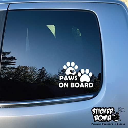 PAWS A BAIXO ASSONTO DE CUMPER DE DOCAL - Decalque de vinil de adesivo para caminhão de carro, computador, em qualquer lugar! Vinil