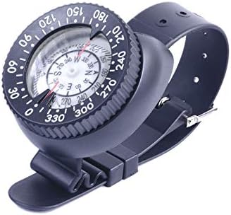 KFJBX Diving Compass subaquático Mergulho A miramento de punho com bússola de 50m Dial de blecaute profundo para caminhadas ao ar livre