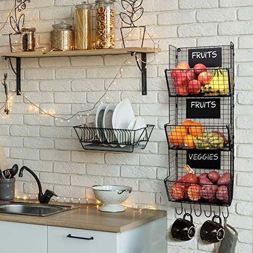 Granrosi pendurado cesta de frutas, cesta de parede suspensa, cesta de frutas para cozinha, cestas de frutas penduradas para cozinha,