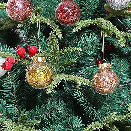 Decorações penduradas de Natal, enfeites de árvore de Natal, enfeites de natal, 4pcs Bolas de Natal Ornamentos pendentes de plástico