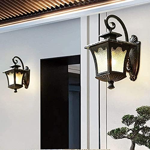 Zalord forte estilo europeu Durável E27 ao ar livre à prova d'água Villa Villa Corredor Wall Light Lantern Lanterna