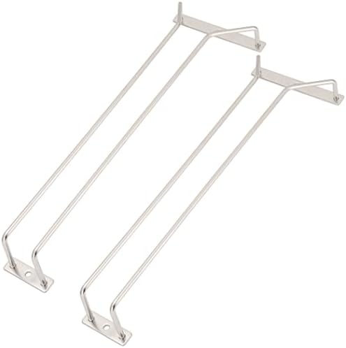 Dianoo Stemware racks 2 pacote, 35,5 cm de aço inoxidável de vidro de vidro de vidro sob armário de vidro de vidro de vidro