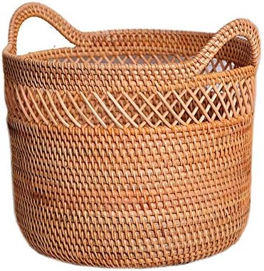 Cesto de cesta de armazenamento de rattan cestas de cesta de maquiagem Toys de mantimentos cestas de armazenamento para banheiro sala de estar em decoração de cozinha plantador para decoração de armazenamento e armazenamento de brinquedos