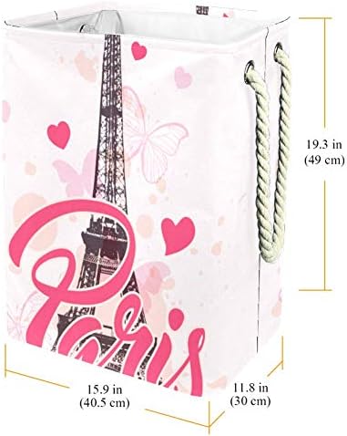 DJROW Romântico Eiffel Tower Hearts e Butterflies Rosa Rapazina Lavander