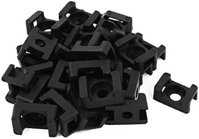 X-Dree plástico tipo sela Torne de cabo Montagem de arame de montagem preto 23 x 16 x 10mm 30 PCs (Sella di Plasticha Tipo