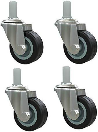 Yzjj 2 polegadas giratórios de peso leve, roda de rodízio para móveis, suporta até 198Pounds (conjunto de 4