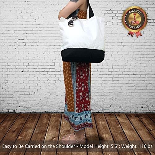 TopDesign 1 | 3 | 6 | 12 | Pacote de 24 pacote super forte de 12 onças de algodão de 12 onças Bag, sacos de pano de compras reutilizáveis, sacolas de dois tons da moda para artesanato, DIY Your Creative Designs