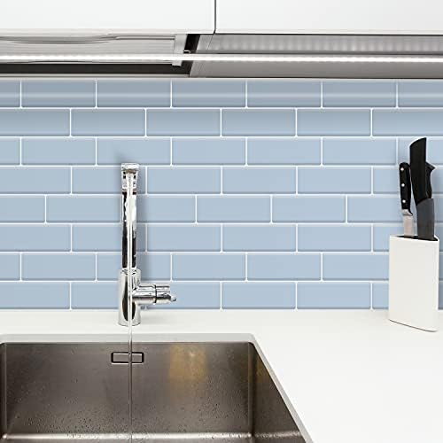 Walplus Peel and Stick Backsplash Smart Tiles Start Stick para a cozinha no azulejo 36 folhas 12 x 6 ladrilhos de metrô