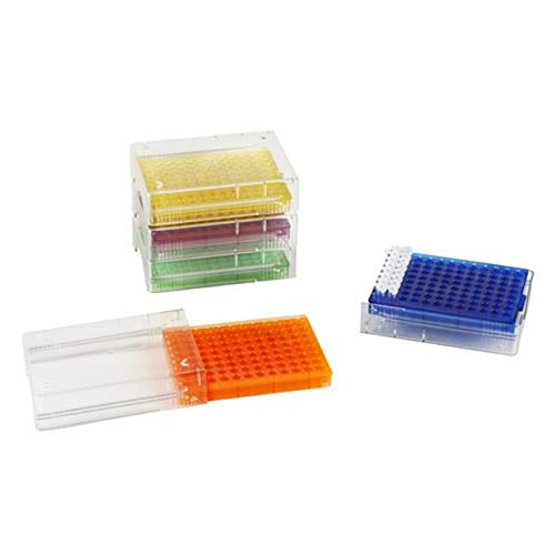 Heathrow Scientific Hs120538 PCR de baixa temperatura, 96 bem, 1,46 altura, 3,62 de largura, 4,92 comprimento, 96 fl. Oz, verde/laranja/roxo/amarelo/azul