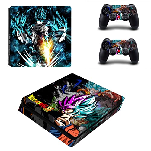 Anime Drago e Balões VIP Son Goku, Vegeta, Super Saiyan PS4 ou PS5 Skin Stick para PlayStation 4 ou 5 Console e 2 Controllers