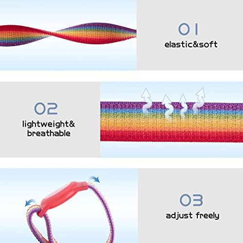Goture colorida pulseira compatível com airtag para adultos, nylon elástico leve ajustável com tiras de proteção protetora