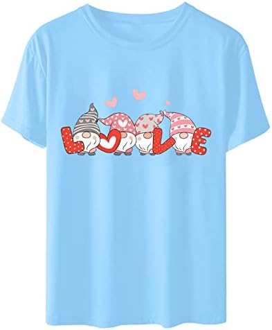 Camiseta de pescoço da tripulação azul de outono claro para fêmea 2023 Moda de moda de manga curta Blusa do brunch de algodão e UE